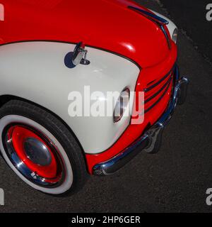 Rot-Weiß Fiat Topolino C Italian Car, auf einer Show in Glen Innes, Nord-New South wales, australien Stockfoto