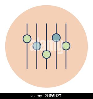 Symbol für Equalizer-Vektor. Symbol für die Musikklangwelle Stock Vektor