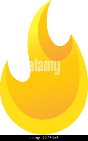 Design mit Symbol für Feuerflamme und Vektorgrafik Stock Vektor