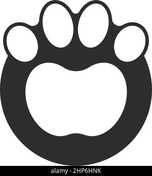 Paw-Vektor-Symbol der PET Illustration Design Stock Vektor