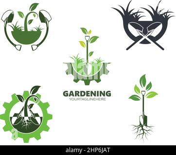 Gartenarbeit Symbol Vektor Illustration Design Stock Vektor