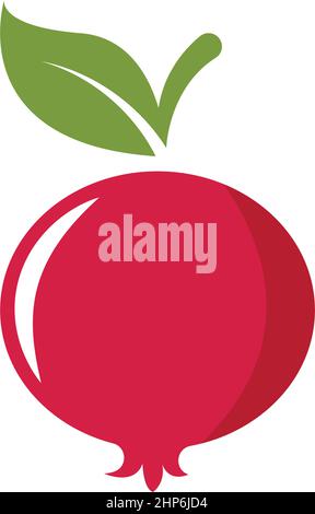 Motiv mit Symbolgrafik für Granatapfel-Früchte Stock Vektor