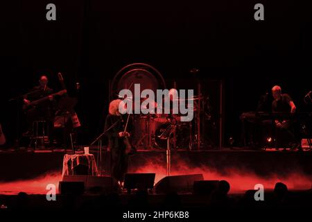 Roma, Italien. 18th. Februar 2022. Angelo Branduardi während des Konzerts Il Cammino dell'Anima im Auditorium Parco della Musica, 16th. Februar 2022, Rom, Italien Credit: Independent Photo Agency/Alamy Live News Stockfoto