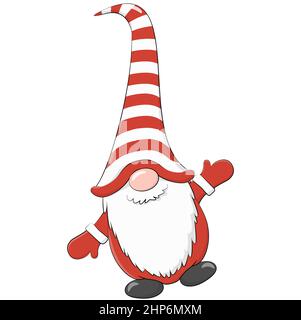 weihnachten gnome Cartoon-Stil Stock Vektor