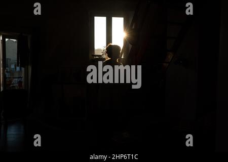 Belgien, Brüssel, Frühjahr 2021. Illustration des Alltags in Brüssel, der Hauptstadt Belgiens. Foto von Martin Bertrand. Belgique, Bruxelles, Pri Stockfoto