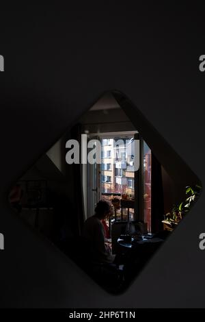 Belgien, Brüssel, Frühjahr 2021. Illustration des Alltags in Brüssel, der Hauptstadt Belgiens. Foto von Martin Bertrand. Belgique, Bruxelles, Pri Stockfoto