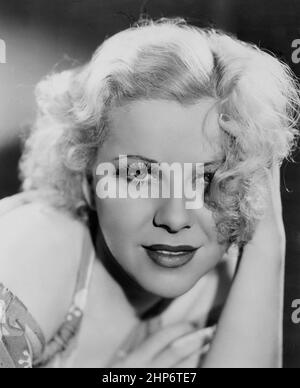 Vintage-Porträtstill der Schauspielerin Glenda Farrell im Jahr 1930s Stockfoto