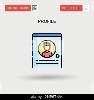 Profil Simple Vector-Symbol. Stock Vektor