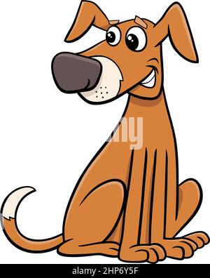 Cartoon lustige gelbe Hund Comic Tier Charakter Stock Vektor