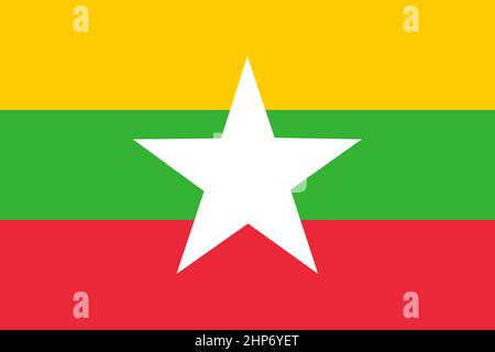 Abstrakt Flagge Myanmar Stock Vektor