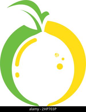 Zitrone Obst Vektor Illustration Konzept Design Stock Vektor