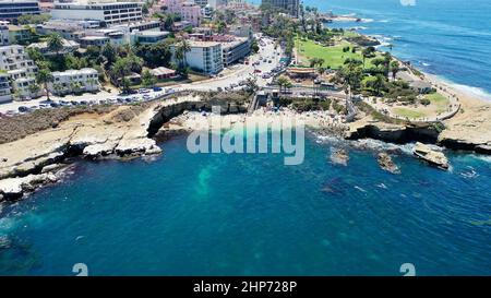 Panoramablick auf das Meer in der Bucht von La Jolla. Kalifornien, USA Stockfoto