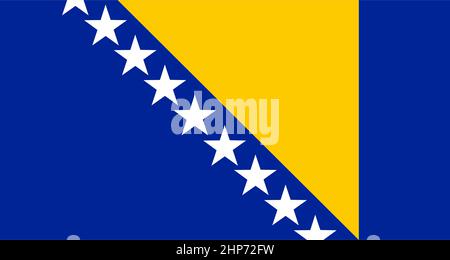 Abstrakte Flagge von Bosnien und Herzegowina Stock Vektor