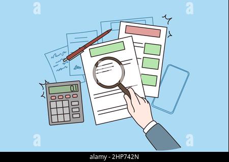 Finanzanalyse und Zahlenkonzept. Stock Vektor