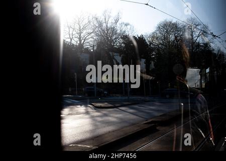 Belgien, Brüssel, Frühjahr 2021. Illustration des Alltags in Brüssel, der Hauptstadt Belgiens. Foto von Martin Bertrand. Belgique, Bruxelles, Pri Stockfoto