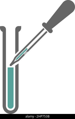 Design-Vorlage für Science-Flakon-LAB-Logo-Symbol Stock Vektor