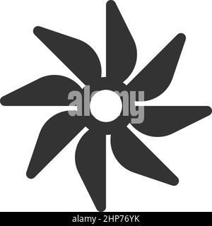 Flache Design-Vorlage mit Fan-Symbol-Logo Stock Vektor