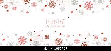 Nahtloser Schnee fallen Banner Hintergrund Stock Vektor