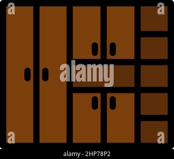 Symbol Für Büroschrank Stock Vektor