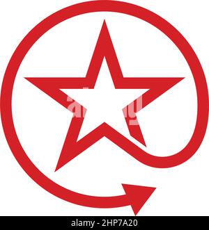 Kreisförmige Sternpfeil Vektor Symbol Illustration Design Stock Vektor