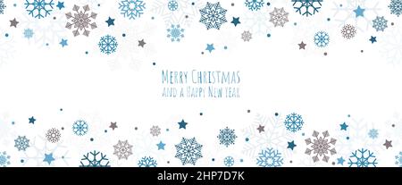 Nahtloser Schnee fallen Banner Hintergrund Stock Vektor