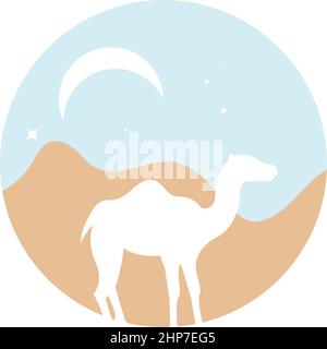 Vorlage für das Design von Camel Icon Vektorgrafiken Stock Vektor
