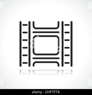 Symbol für dünne Linien des Filmstreifens Stock Vektor