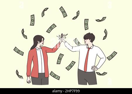 Finanzieller Erfolg und Führungskonzept Stock Vektor