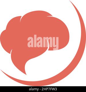 Vorlage für Vektorsymbole für das Gehirn-Logo Stock Vektor