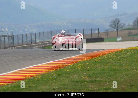 Scarperia, Mugello 5. märz 2008: Unbekannt Fahren des Maserati Oldtimer während des Trainings auf dem Mugello Circuit. Italien Stockfoto