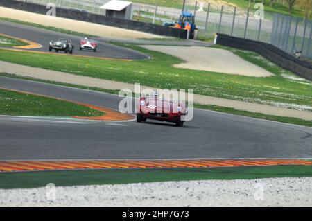 Scarperia, Mugello 5. märz 2008: Unbekannt Fahren des Maserati Oldtimer während des Trainings auf dem Mugello Circuit. Italien Stockfoto