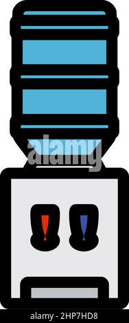 Symbol Für Den Office-Wasserkühler Stock Vektor
