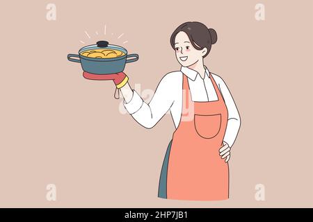 Kochen und hausgemachtes Essen Konzept Stock Vektor