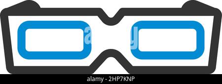 3D-Goggle-Symbol Stock Vektor