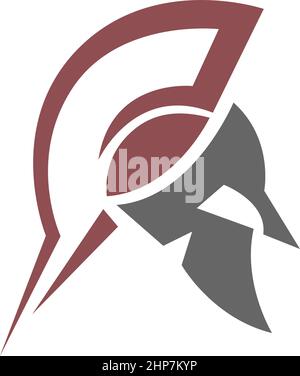 Gladiator, Spartan Icon Logo Design Vektor Stock Vektor