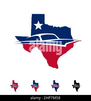 Texas Car Vector Sign Stock Vektor