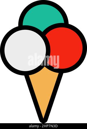 Ikone des Eiskegons Stock Vektor