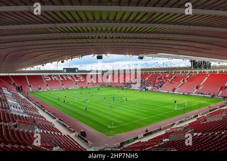 Friends Provident St Mary's Football Stadium, Heimstadion des Southampton Football Club, in Mary's, Southampton, Hampshire, England, VEREINIGTES KÖNIGREICH Stockfoto