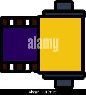 Symbol Für Fotopatronenrolle Stock Vektor