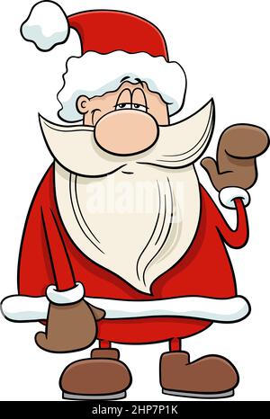 Cartoon Weihnachtsmann Figur auf Weihnachten Zeit Stock Vektor