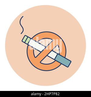 Kein Rauchen Zeichen Vektor-Symbol Stock Vektor