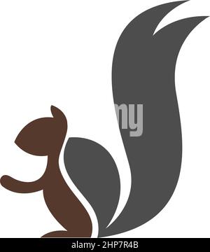 Eichhörnchen Logo Vektor Symbol Design Illustration Stock Vektor