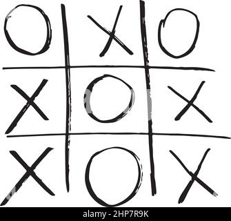 TIC tac TOE-Spiel. Vektorgrafik. Stock Vektor