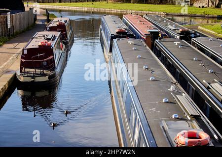 Trevor Basin, Yachthafen in Wrexham, Llangollen Stockfoto