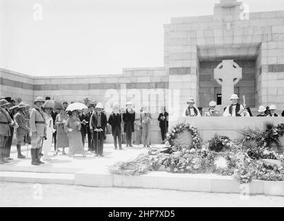 Geschichte des Nahen Ostens: Kriegsfriedhof Gaza-Belah April 28 1925 Ort: Gazastreifen--Dayr al Balaá¸¥ ca. 1925 Stockfoto