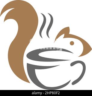 Eichhörnchen Logo Vektor Symbol Design Illustration Stock Vektor