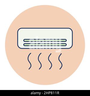 Flat Vector-Symbol für Split-System-Klimaanlage Stock Vektor