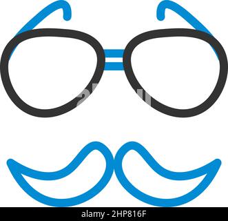 Symbol Für Brille Und Schnurrbart Stock Vektor