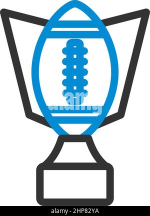 Symbol Für Den American Football Trophy Cup Stock Vektor