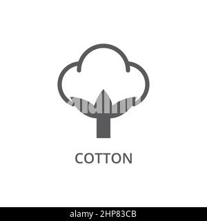 Baumwollmaterial mit Vektor-Symbol Stock Vektor